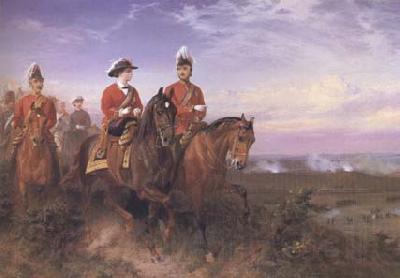 George Thomas Queen Victoria and the Prince Consort at Aldershot (mk25) Norge oil painting art